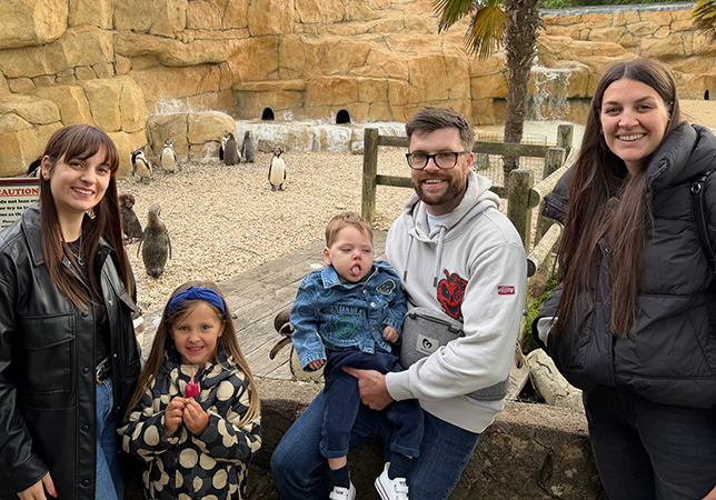 Penguins with a family invited from James Hopkins Trust. Photo from the family with permission to use.